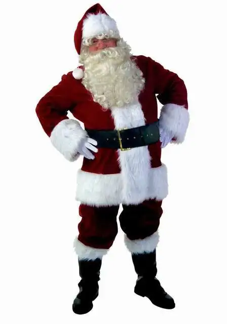 Cosplay&ware 10pcsset Deluxe Santa Claus Costume A Full Set Christmas Costumes Velvet Cosplay Luxury Suit 7 Cosplay&ware 10pcsset Deluxe Santa Claus Costume A Full Set Christmas Costumes Velvet Cosplay Luxury Suit - Image 5
