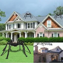 ISHOWTIENDA 150cm Hairy Giant Spider Decoration Halloween Prop Haunted Party Holiday Decorations Decoracion De