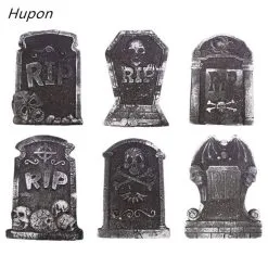 Cosplay&ware 1pc Halloween Foam Tombstone Skeleton Haunted Bar Rip Stone Grisly Party Yard Decoration Randomly