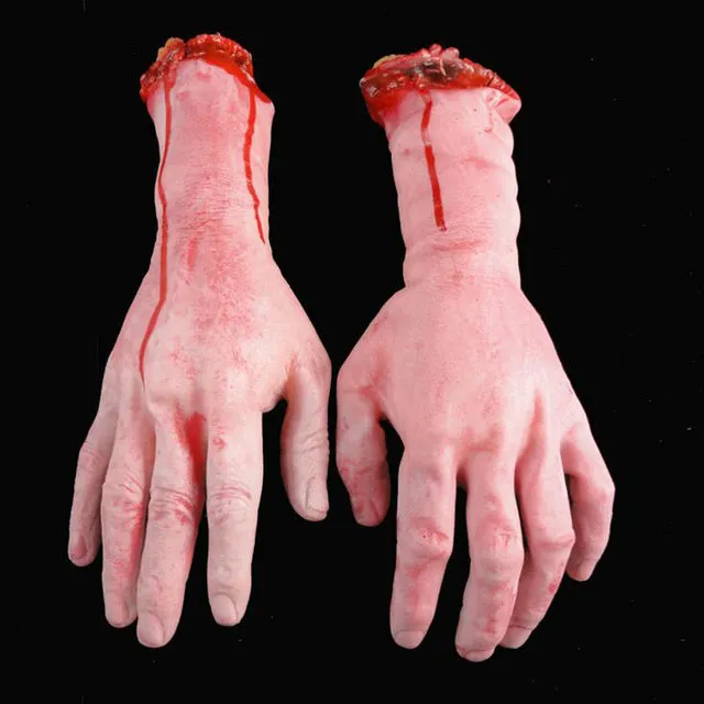 Cosplay&ware 1pcslot Halloween Prop Horrible Broken Limbs Fingers Legs Arm Feet Latex Tricky Toys Party Decorations 4 Cosplay&ware 1pcslot Halloween Prop Horrible Broken Limbs Fingers Legs Arm Feet Latex Tricky Toys Party Decorations - Image 2