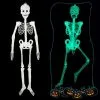 Cosplay&ware 1pc Horror Luminous Movable Skull Skeleton Halloween Glow Evil Party Favors Eve Scary Decoration