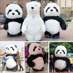 Cosplay&ware Halloween Advertising Inflatable Polar Bear Panda Mascot Costume Suits Cosplay Dress Adult Unisex