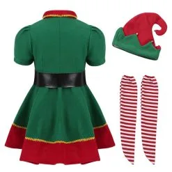 ELMAGE Green Elf Girls Christmas Costume Festival Santa Clause Chilren Clothing Fancy Dress Xmas Party -Cosplayware Store 2019 green Elf Girls christmas Costume Festival Santa Clause for Girls New Year chilren clothing Fancy 2.jpg 640x640q80 2.jpg 2