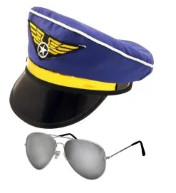The Dragons Den Police Captain Sargeant Sailor Captain Airline Pilot Peaked Hat & Glasses Fancy Dress Kit -Cosplayware Store 21b909a9 e3d0 486b b232 3e1ae62ce952 93376.1628692955
