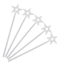 Cosplay&ware 24pcs Star Shaped Princess Wands Fairy Stick Girls Costume Magic Wand Angel Party Cosplay Wedding