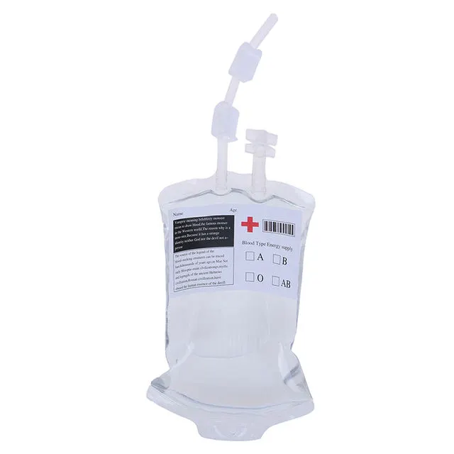 Cosplay&ware 350ml400ml Transparent Clear Medical Pvc Material Reusable Blood Energy Drink Bag Halloween Vampire Pouch 7 Cosplay&ware 350ml400ml Transparent Clear Medical Pvc Material Reusable Blood Energy Drink Bag Halloween Vampire Pouch - Image 5