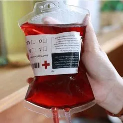 ZGTGLAD 350ml Transparent Clear Medical Pvc Material Reusable Blood Energy Drink Bag Halloween Vampire Pouch