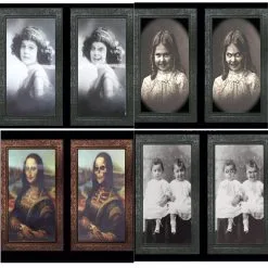 PARTY DIARY 3d Lenticular Ruler Ghost Picture Frame Halloween Decoration Horror Craft Bachelorette Party Decorations