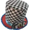The Dragons Den Adults Mad Hatter Checkered Top Hat Wonderland Fancy Dress Costume Accessory [One Size] -Cosplayware Store 4854a096 ed08 4319 bbd6 f6b348ce5ded 97145.1680173556