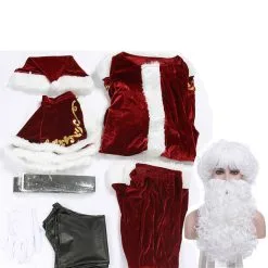 Cosplay&ware 4xl 3xl Santa Claus Men Cosplay Costumes With White Beard Full Set Christmas Adult Party Fun Dress Outfit -Cosplayware Store 4XL 3XL Santa Claus Men Cosplay Costumes with White Beard Full Set Christmas Clothes for Adult 2.jpg 640x640q80 2.jpg 2