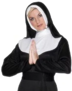 The Dragons Den Nuns On The Run Nun Habbit & Collar Fancy Dress Habit