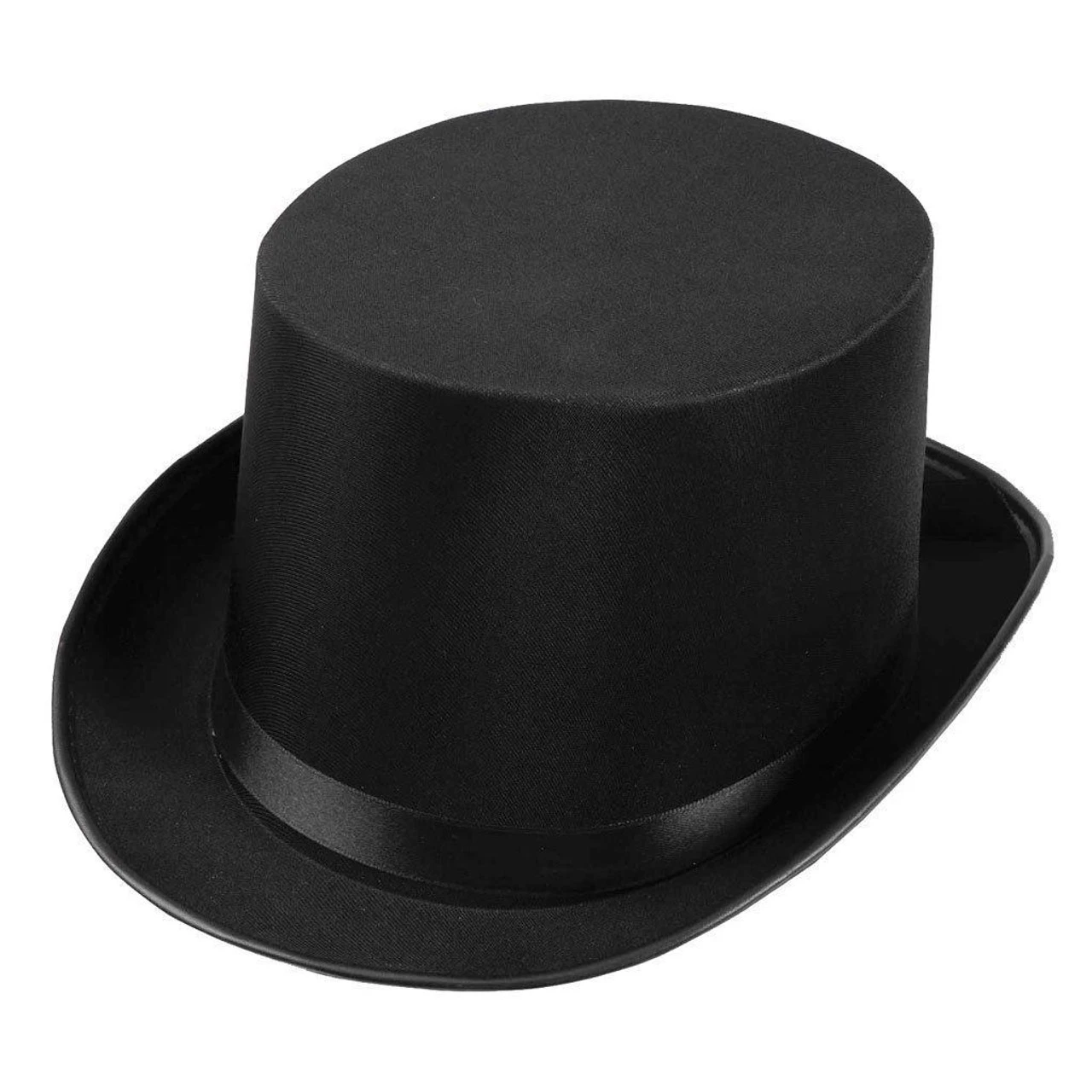 The Dragons Den Adults Black Cylinder Style Gentlemans Top Hat Fancy Dress Accessory 3 The Dragons Den Adults Black Cylinder Style Gentlemans Top Hat Fancy Dress Accessory