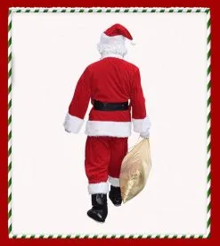 Cosplay&ware A Full Set Christmas Costume Santa Claus Red Luxury Suit Hat Beard Gloves Belt -Cosplayware Store A Full Set Christmas Costume Santa Claus Costume for Adults Red Christmas Clothes Santa Claus Luxury 3.jpg 640x640q80 3.jpg 3