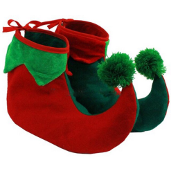 Cosplay&ware Adult Wearable Elf Boots Pom Pixie Shoes Christmas Party Red Green Fancydress Costume Xmas Fast