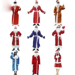 Cosplay&ware Adult Christmas Santa Claus Costumes Snegurochka Fancy Cosplay Ded Moroz Snow Maiden Costume Suit