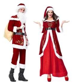 Cosplay&ware Adult Couple Christmas Santa Claus Costume Cosplay Xmas Party Dress Women Men Plus Size 2xl -Cosplayware Store Adult Couple Christmas Santa Claus Costume Cosplay Costume Santa Claus Costume Xmas Party Dress For Women 2.jpg 640x640q80 2.jpg 2