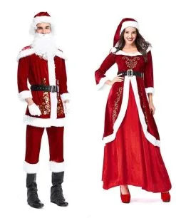 Cosplay&ware Adult Couple Christmas Santa Claus Costume Cosplay Xmas Party Dress Women Men Plus Size 2xl -Cosplayware Store Adult Couple Christmas Santa Claus Costume Cosplay Costume Santa Claus Costume Xmas Party Dress For Women 3.jpg 640x640q80 3.jpg 3