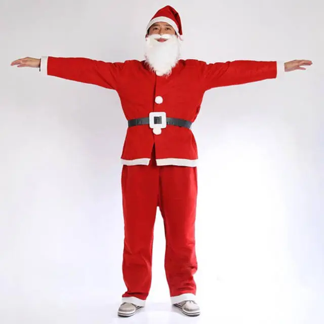 Cosplay&ware Adult Santa Claus Costume Suit Plush Father Fancy Xmas Cosplay Men Coat Pants Beard Belt Hat Christmas Set 6 Cosplay&ware Adult Santa Claus Costume Suit Plush Father Fancy Xmas Cosplay Men Coat Pants Beard Belt Hat Christmas Set - Image 4
