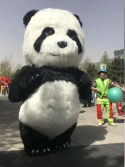 Cosplay&ware Advertising Inflatable Chinese Panda Bear Cosplay Mascot Costume Doll Can Walk In Halloween Dress
