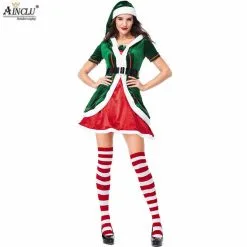 Cosplay&ware Ainclu Christmas Adult Womens Men Prestigious Santa Claus Helper Green Holiday Elf Cosplay Costume Sweet Dress Sets -Cosplayware Store Ainclu Christmas Adult Womens Men Prestigious Santa Claus Helper Green Holiday Elf Christmas Cosplay Costume Sweet 3.jpg 640x640q80 3.jpg 3