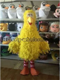 Cosplay&ware Big Yellow Bird Street Mascot Costume Cosplay Dress Christmas Outfit Clothing Us High Cartoon Character Unisex