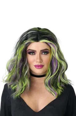Neon Streaks Adult Wig