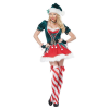 Cosplay&ware Christmas Cosplay Costume Green Elf Santa Claus Fancy Dress Xmas Suit Party Halloween Deluxe Outfit Couples Adult Women -Cosplayware Store Christmas Cosplay Costume Green Elf Santa Claus Fa