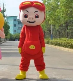 Cosplay&ware Colorful Pig Mascot Costume Suit Halloween Party Game Dress Outfit Adult Cosplay Apparel Cartoon Character