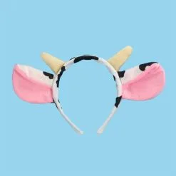 Cosplay&ware Cow Milk Horn Ear Headband Children Animal Cosplay Hair Band Party Favor Halloween Christmas Navidad