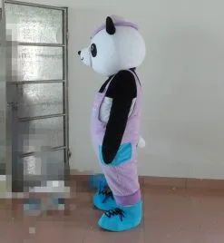 Cosplay&ware Black Giant Panda Bear Bearcat Mascot Costume Suits Cosplay Party Game Dress Outfits Clothing Carnival Halloween