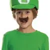 Luigi Elevated Child Hat And Mustache -Cosplayware Store D146379 full 1