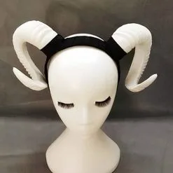 SexeMara Demon Evil Horn Cosplay Headwear Handmade Sheep Horns Gothic Lolita Blackgoldensilver Color Headband Halloween Prop Hairband -Cosplayware Store Demon Evil horn cosplay Headwear Handmade Sheep horns Gothic Lolita black golden silver color Headband Halloween 3.jpg 640x640q80 3.jpg 3