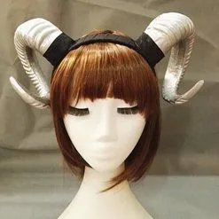 SexeMara Demon Evil Horn Cosplay Headwear Handmade Sheep Horns Gothic Lolita Blackgoldensilver Color Headband Halloween Prop Hairband -Cosplayware Store Demon Evil horn cosplay Headwear Handmade Sheep horns Gothic Lolita black golden silver color Headband Halloween 4.jpg 640x640q80 4.jpg 4