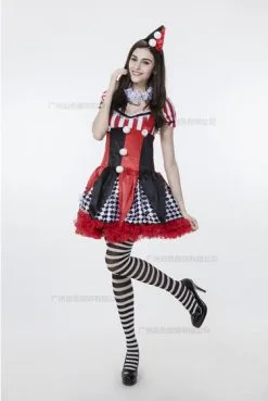 QUGUDUAN Dressheadwear Circus Funny Harley Quinn Costume Women Uniform Female Clown Cosplay Carnival Halloween Black Red Set Costumes -Cosplayware Store Dress headwear Circus Funny Harley Quinn Costume Women uniform Female Clown Cosplay Carnival Halloween Black Red 1.jpg 640x640q80 1.jpg 1