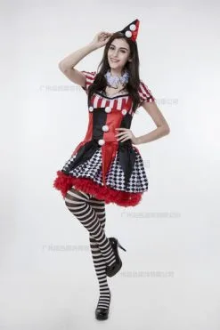 QUGUDUAN Dressheadwear Circus Funny Harley Quinn Costume Women Uniform Female Clown Cosplay Carnival Halloween Black Red Set Costumes -Cosplayware Store Dress headwear Circus Funny Harley Quinn Costume Women uniform Female Clown Cosplay Carnival Halloween Black Red 2.jpg 640x640q80 2.jpg 2