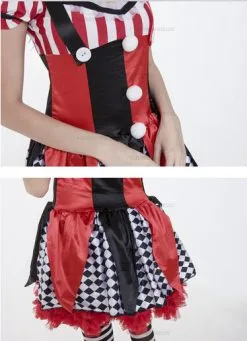 QUGUDUAN Dressheadwear Circus Funny Harley Quinn Costume Women Uniform Female Clown Cosplay Carnival Halloween Black Red Set Costumes -Cosplayware Store Dress headwear Circus Funny Harley Quinn Costume Women uniform Female Clown Cosplay Carnival Halloween Black Red 4.jpg 640x640q80 4.jpg 4