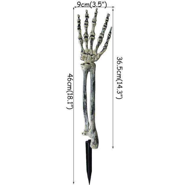 Joy-enlife Fake Skeleton Halloween Trick Plastic Lifelike Skull Bones Arm Figurine Party Decoration Haunted Home 6 Joy-enlife Fake Skeleton Halloween Trick Plastic Lifelike Skull Bones Arm Figurine Party Decoration Haunted Home - Image 4