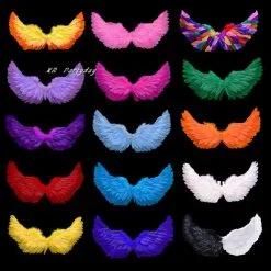 Cosplay&ware Glow Light Led Angel Feather Wings Fairy Costume Wedding Party Halloween Christmas Navidad Decorations