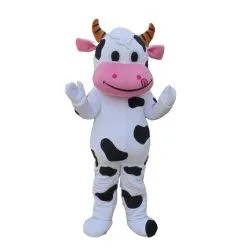 Cosplay&ware Halloween Dairy Cow Mascot Costume Adult Top Cartoon Costumes