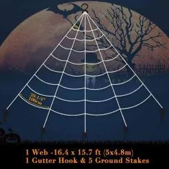Cosplay&ware Halloween Giant Spider Web Super Stretch Cobweb With Webbing Decoration5x48m -Cosplayware Store Halloween Giant Spider Web Super Stretch Cobweb with Spider Webbing for Halloween Decoration 5x4 8m 4.jpg 640x640q80 4.jpg 4