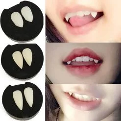 Cosplay&ware Halloween Horrific Fun Clown Dress Vampire Teeth Party Cosplay Dentures Zombie Devil Fangs Tooth With Dental Gum