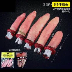 Cosplay&ware Halloween Horror Decoration Broken Finger Hand Bloody Scary Fake Leg Foot Brain Heart Prop -Cosplayware Store Halloween Horror Decoration Broken Finger Hand Bloody Props Scary Fake Leg Foot Brain Heart Halloween Prop 5.jpg 640x640q80 5.jpg 5