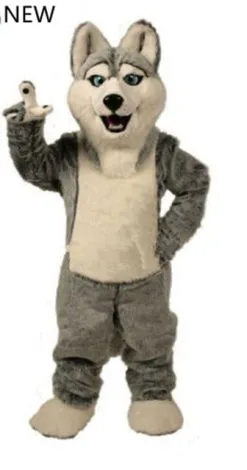 Cosplay&ware Halloween Long Fur Dog Fursuit Furry Mascot Costume Suit Adult Cosplay Party Game Dress Outdoor Performance