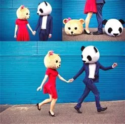 Cosplay&ware Halloween Heads Panda Amp Bear Mascot Costume Fancy Dress Wedding Party Adult Cosplay Outdoor Head