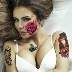 Cosplay&ware Halloween Party Decoration Zombie Scars Tattoos With Fake Scab Bloody Makeup Wound Scary Blood Injury Stickerq -Cosplayware Store Halloween Party Decoration Zombie Scars Tattoos with Fake Scab Bloody Makeup Halloween Props Wound Scary Blood 4.jpg 640x640q80 4.jpg 4