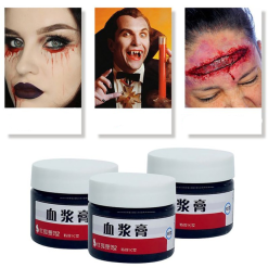 Cosplay&ware Halloween Party Simulation Ultra-realistic Fake Blood Human Vampire Teeth Hematopoietic Vomiting Edible