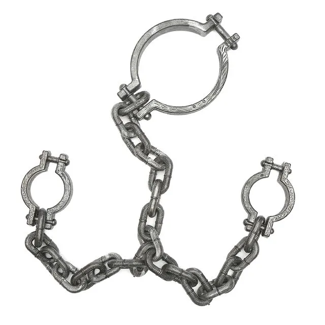 Cosplay&ware Halloween Chain Handcuffs Cosplay Prisoners Dress Up Handcuff Wrist Shackles Tooks Costume Party Trick 4 Cosplay&ware Halloween Chain Handcuffs Cosplay Prisoners Dress Up Handcuff Wrist Shackles Tooks Costume Party Trick - Image 2
