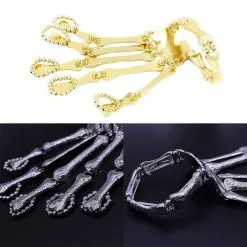 Cosplay&ware Halloween Fun Nightclub Party Punk Finger Bracelet Gothic Skull Skeleton Bone Hand Decoration -Cosplayware Store Halloween Props Gift Fun Nightclub Party Punk Finger Bracelet Gothic Skull Skeleton Bone Hand Finger Bracelet 4.jpg 640x640q80 4.jpg 4