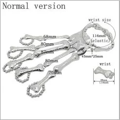 Cosplay&ware Halloween Fun Nightclub Party Punk Finger Bracelet Gothic Skull Skeleton Bone Hand Decoration -Cosplayware Store Halloween Props Gift Fun Nightclub Party Punk Finger Bracelet Gothic Skull Skeleton Bone Hand Finger Bracelet 5.jpg 640x640q80 5.jpg 5
