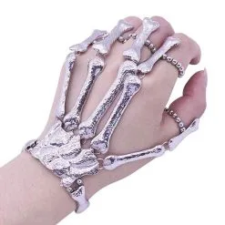 Cosplay&ware Halloween Fun Nightclub Party Punk Finger Bracelet Gothic Skull Skeleton Bone Hand Decoration